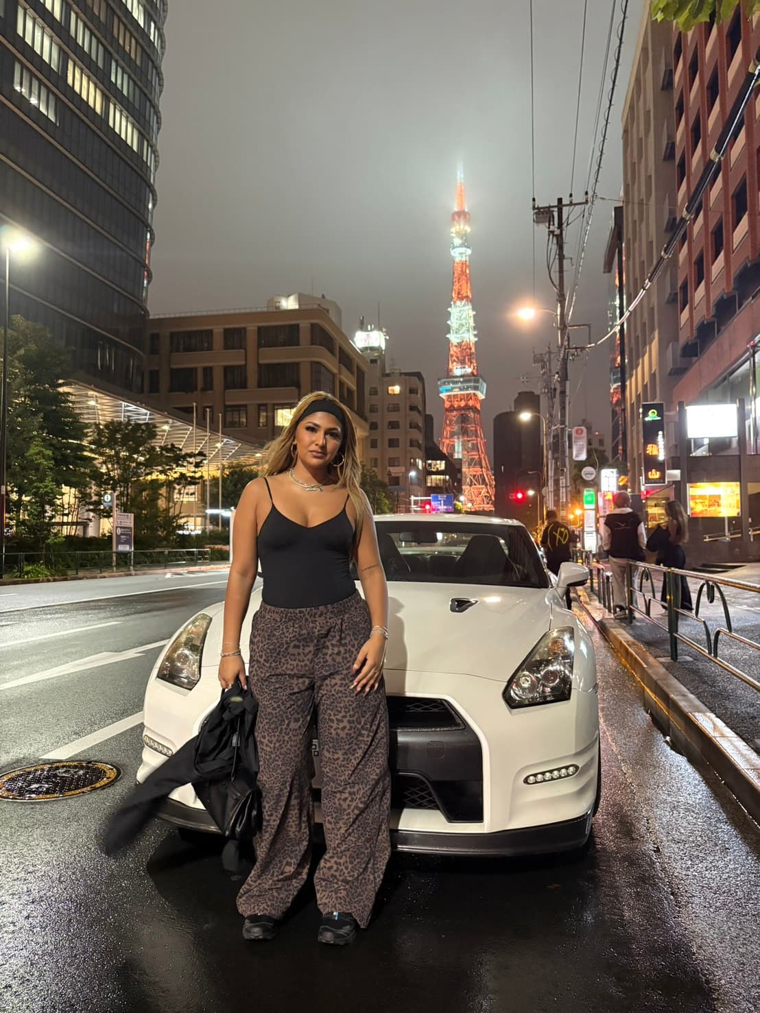 Guest with a Nissan GT-R R35 near Tokyo Tower